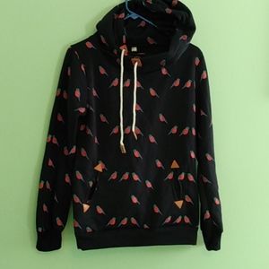 Bird print hoodie